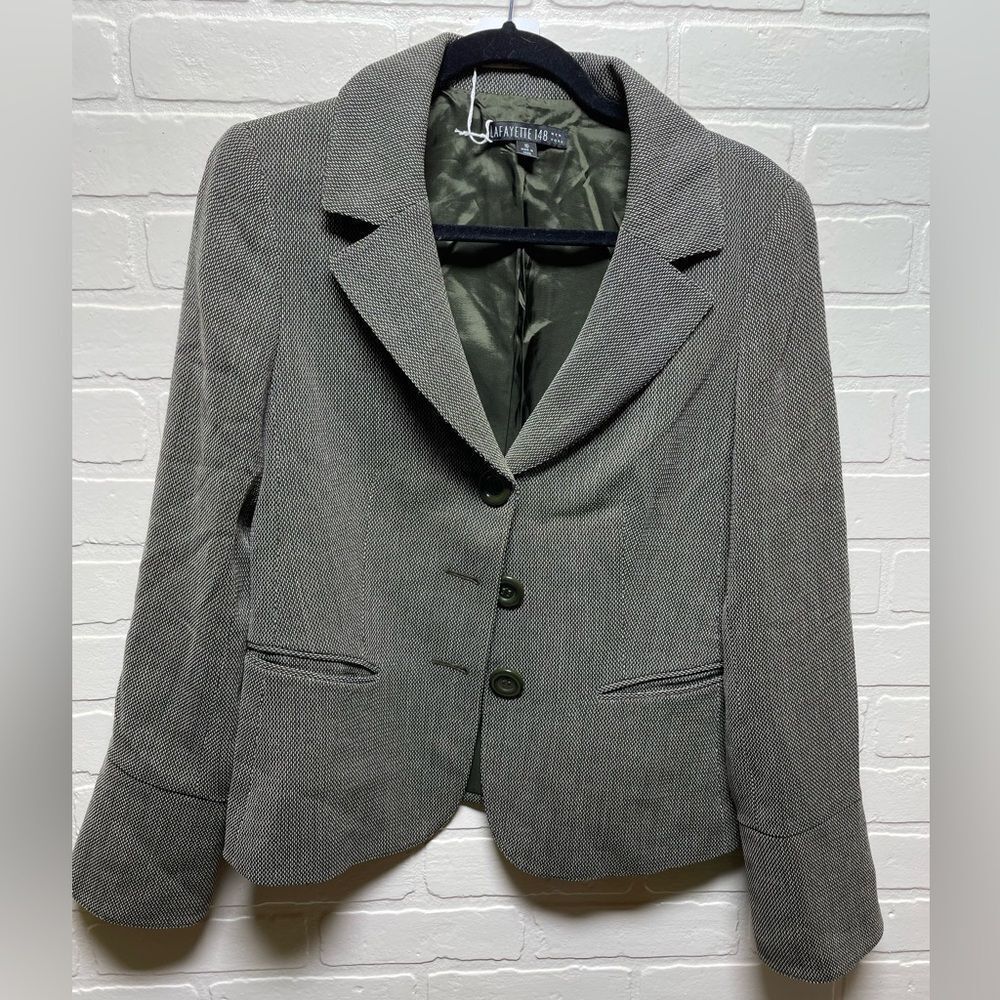 Lafayette 148 Double Breasted Blazer Jacket Size 10
